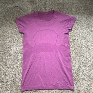 Size 6 lulu purple swiftly tech short sleeve shirt